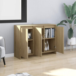 Vidaxl Sideboard Sonoma Oak 102X33X75 Cm Engineered Wood - thumbnail 3