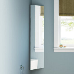 iBathUK 1200 X 300 Tall Stainless Steel Corner Bathroom Mirror Cabinet Modern Storage Unit Mc105 - thumbnail 6