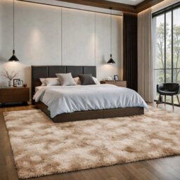 Aspire Homeware Non-Slip Tie Dye Beige Shaggy Rug Soft Fluffy, Living Area And Dining Room Rug, (L)290Cm X (W)200Cm - thumbnail 6