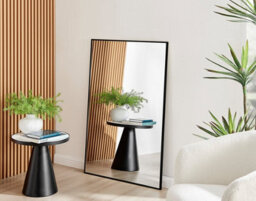 Furniturebox Emma Medium 120X80Cm Black Framed Rectangular Vertical Living Room Hallway Wall Mirror - thumbnail 1