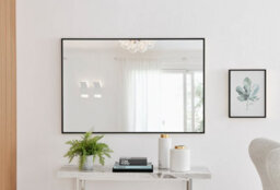 Furniturebox Emma Medium 120X80Cm Black Framed Rectangular Vertical Living Room Hallway Wall Mirror - thumbnail 3