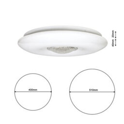 Milagro Vela White Led Ceiling Lamp 24W(120W) 42Cm  Dimmable And Colour Temperature Adjustable Via Included Remote Control - thumbnail 6