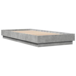 Berkfield Bed Frame Without Mattress Concrete Grey 100X200 Cm - thumbnail 3