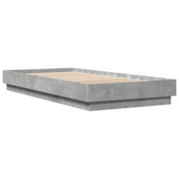 Berkfield Bed Frame Without Mattress Concrete Grey 100X200 Cm - thumbnail 6