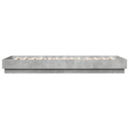 Berkfield Bed Frame Without Mattress Concrete Grey 100X200 Cm - thumbnail 5