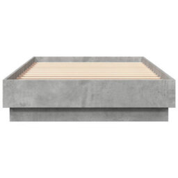 Berkfield Bed Frame Without Mattress Concrete Grey 100X200 Cm - thumbnail 4