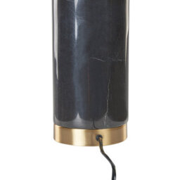 Beliani Table Lamp - Black Marble Base, Gold Arm, Frosted Glass Shade For Modern Living Room And Bedroom - thumbnail 5