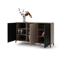 Heze Furniture Rimini Premium 3 Door Sideboard Textured Design - thumbnail 3
