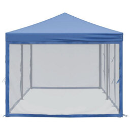 Walplus Folding Party Tent Garden Gazebo Canopy With Sidewalls Blue 3X6 M - thumbnail 4