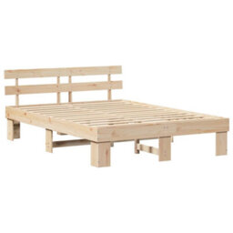 Walplus Bed Frame With Headboard Brown 160 X 200 Cm - thumbnail 2