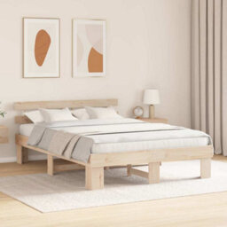 Walplus Bed Frame With Headboard Brown 160 X 200 Cm - thumbnail 4