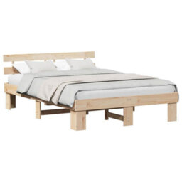 Walplus Bed Frame With Headboard Brown 160 X 200 Cm - thumbnail 3