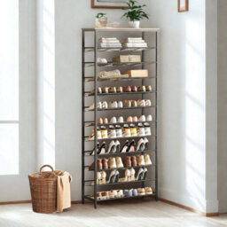 FURNOLD 12-Tier Large Hallway Shoe Rack Storage Organiser With Mesh Shelves - thumbnail 1
