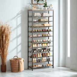 FURNOLD 12-Tier Large Hallway Shoe Rack Storage Organiser With Mesh Shelves - thumbnail 3