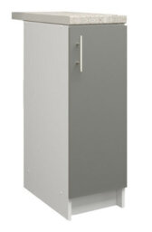 Jd Greta Kitchen Base Unit 300mm Storage Cabinet With Door Shelf 30Cm Grey Matt With Worktop