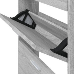 Vidaxl Shoe Cabinet Grey Sonoma 59X17X108 Cm Engineered Wood - thumbnail 8