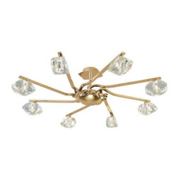 Luminosa Lighting Luminosa Alfa Semi Flush 8 Light G9 French Gold - thumbnail 1