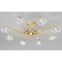 Luminosa Lighting Luminosa Alfa Semi Flush 8 Light G9 French Gold - thumbnail 2
