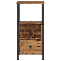 Berkfield Bedside Cabinet Old Wood 34X35.5X70 Cm Engineered Wood - thumbnail 4