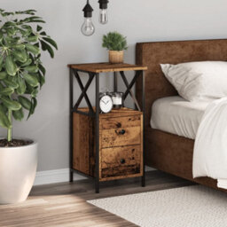 Berkfield Bedside Cabinet Old Wood 34X35.5X70 Cm Engineered Wood - thumbnail 3