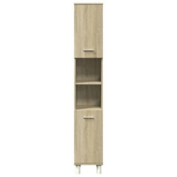 Walplus Bathroom Cabinet Sonoma Oak 30.5X30X179 Cm Engineered Wood - thumbnail 4