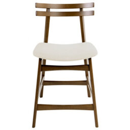 Beliani Set Of 2 Bar Chairs Cynthiana Wood Brown/ Off-White - thumbnail 5
