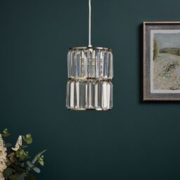 Inlight Quatro Brushed Clear Brass Effect Cylinder Lamp Shade (D)17Cm - thumbnail 6