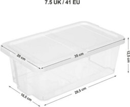 Songmics Box System, Eight-Unit Shoe Storage With Protective Lids For Smaller Footwear, Transparent - thumbnail 2