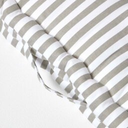 Homescapes Cotton Light Grey Thin Stripe Floor Cushion, 40 X 40 Cm - thumbnail 4