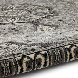 Silver Traditional Easy To Clean Bordered Floral Rug For Dining Room-280Cm X 380Cm - thumbnail 6