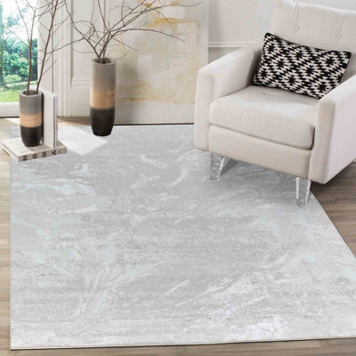 Smart Living Modern Soft Carved Area Rug, Living Room Carpet, Kitchen Floor, Bedroom Soft Rugs 80Cmx150Cm- Serenity (268 Stone) - image 1