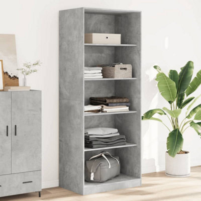 Berkfield Wardrobe Concrete Grey 80X50X200 Cm Engineered Wood - image 1