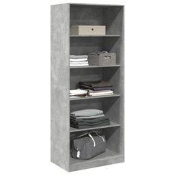 Berkfield Wardrobe Concrete Grey 80X50X200 Cm Engineered Wood - thumbnail 3