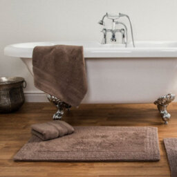 Allure Bath Fashions Elegance Reversible Heavyweight Bath Mat - Mocha - thumbnail 3