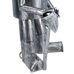 AB Tools Tin Man Garden Ornament 41Cm Lawn Art Sculpture Statue Yard Home Decor - thumbnail 4