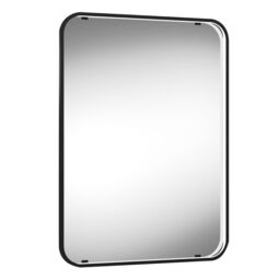Sensio Aspect Matt Black Rectangular Wall-Mounted Bathroom Illuminated Contemporary Illuminated Mirror (H)50Cm (W)39Cm - thumbnail 2