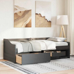 Berkfield Day Bed With 3 Drawers Without Mattress Irun Black 90X200 Cm - thumbnail 3