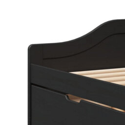 Berkfield Day Bed With 3 Drawers Without Mattress Irun Black 90X200 Cm - thumbnail 9