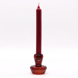 Serenityy Mushroom Flip Dinner Candle And Tealight Holder, Vampire Red, Glass, 191G