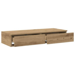 Berkfield Bed Drawers In Artisan Oak - 75X36.5X16.5 Cm - Made From Engineered Wood - thumbnail 5