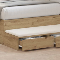 Berkfield Bed Drawers In Artisan Oak - 75X36.5X16.5 Cm - Made From Engineered Wood - thumbnail 4