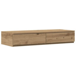 Berkfield Bed Drawers In Artisan Oak - 75X36.5X16.5 Cm - Made From Engineered Wood - thumbnail 2