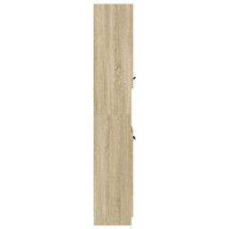 Berkfield Bathroom Cabinet Sonoma Oak 32X34X188.5 Cm Engineered Wood - thumbnail 5
