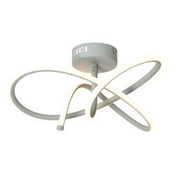 Inlight Veton Swirl Matt Acrylic & Aluminium Light Taupe Led Ceiling Light - thumbnail 2