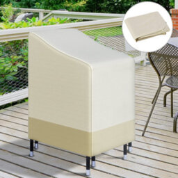 Outsunny Outdoor Furniture Cover Chairs Stacked Protection Deep Wind Rain Dust - thumbnail 1