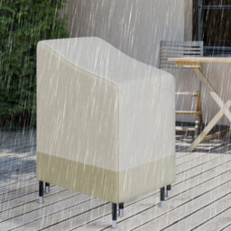 Outsunny Outdoor Furniture Cover Chairs Stacked Protection Deep Wind Rain Dust - thumbnail 9
