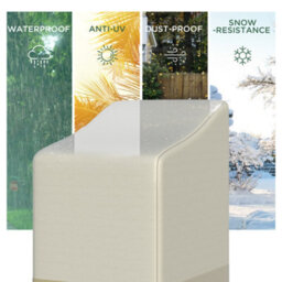 Outsunny Outdoor Furniture Cover Chairs Stacked Protection Deep Wind Rain Dust - thumbnail 6