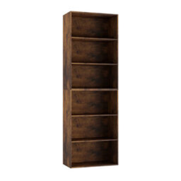 Urbn-Living Wide 6 Tier Book Shelf Deep Bookcase Storage Cabinet Display Dining Living Room - thumbnail 3