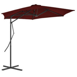 Walplus Garden Parasol With Steel Pole Bordeaux Red 300X230 Cm - thumbnail 1