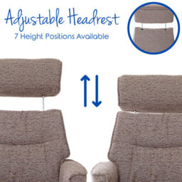 Morris Living The Newton Swivel Recliner Chair & Matching Footstool - Mink Fabric - thumbnail 3
